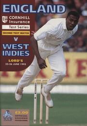 ENGLAND V WEST INDIES 1995 2ND TEST (LORD