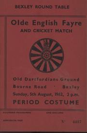 BEXLEY ROUND TABLE OLDE ENGLISH FAYRE AND CRICKET MATCH 1962