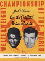 EMILE GRIFFITH V BRIAN CURVIS 1964 BOXING PROGRAMME