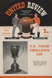 MANCHESTER UNITED V CHESTERFIELD 1955-56 (FA YOUTH CUP FINAL) FOOTBALL PROGRAMME