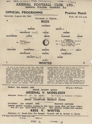 ARSENAL REDS V WHITES (PRACTICE MATCH) 1949-50 FOOTBALL PROGRAMME