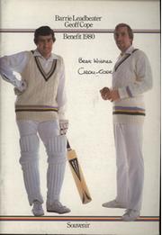 BARRIE LEADBEATER & GEOFF COPE (YORKSHIRE) 1980 CRICKET BENEFIT BROCHURE