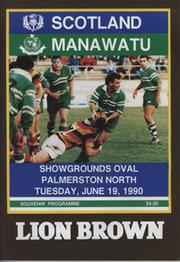 MANAWATU V SCOTLAND 1990 RUGBY PROGRAMME