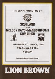 NELSON BAYS / MARLBOROUGH COMBINED V SCOTLAND 1990 RUGBY PROGRAMME