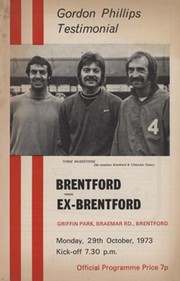 BRENTFORD V EX BRENTFORD (GORDON PHILLIPS TESTIMONIAL) 1973-74 FOOTBALL PROGRAMME