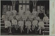 CAMBRIDGE UNIVERSITY ATHLETICS CLUB C.1921 CABINET CARD - FEATURING HAROLD ABRAHAMS