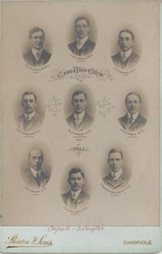 CAMBRIDGE UNIVERSITY CREW 1905 CABINET PHOTOGRAPH