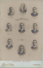 CAMBRIDGE UNIVERSITY CREW 1906 CABINET PHOTOGRAPH