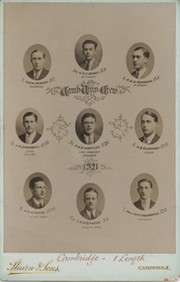 CAMBRIDGE UNIVERSITY CREW 1921 CABINET PHOTOGRAPH