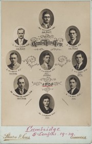 CAMBRIDGE UNIVERSITY CREW 1926 CABINET PHOTOGRAPH