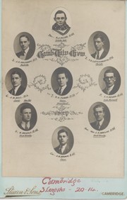 CAMBRIDGE UNIVERSITY CREW 1927 CABINET PHOTOGRAPH