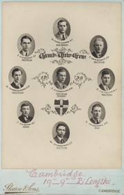 CAMBRIDGE UNIVERSITY CREW 1930 CABINET PHOTOGRAPH