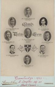 CAMBRIDGE UNIVERSITY CREW 1932 CABINET PHOTOGRAPH