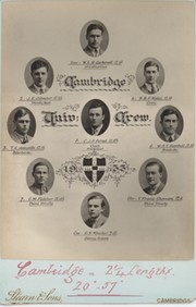 CAMBRIDGE UNIVERSITY CREW 1933 CABINET PHOTOGRAPH