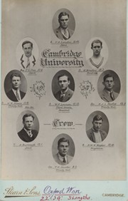 CAMBRIDGE UNIVERSITY CREW 1937 CABINET PHOTOGRAPH