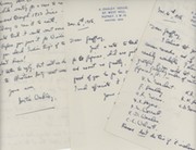 B.J. WAKLEY 1955 CRICKET LETTERS (X3)