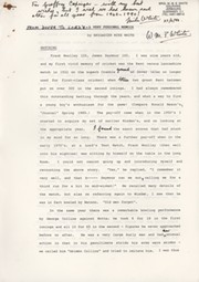 BRIGADIER MICHAEL WHITE (NORTHAMPTONSHIRE) CORRESPONDENCE AND DRAFT MEMOIRS (1990)