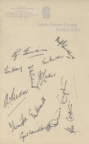 ENGLAND 1948 CRICKET AUTOGRAPHS