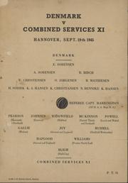 DENMARK V COMBINED SERVICES XI 1945 (HANOVER) FOOTBALL PROGRAMME