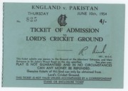 ENGLAND V PAKISTAN 1954 (LORD