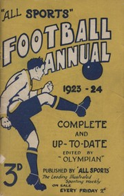 ALL SPORTS FOOTBALL ANNUAL 1923-24
