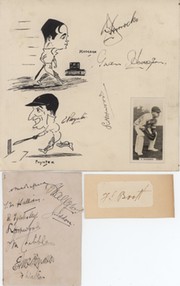 LANCASHIRE CRICKET AUTOGRAPHS 1930S (+ ARCHIE MACLAREN)