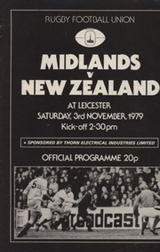 MIDLANDS V NEW ZEALAND 1979 RUGBY UNION PROGRAMME
