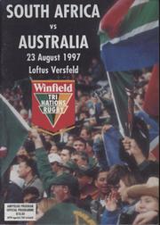 SOUTH AFRICA V AUSTRALIA (WINFIELD CUP) 1997 RUGBY UNION PROGRAMME