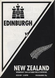 EDINBURGH V NEW ZEALAND 1983 RUGBY UNION PROGRAMME
