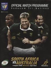 SOUTH AFRICA V AUSTRALIA 2009 RUGBY UNION PROGRAMME