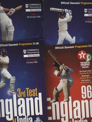 ENGLAND V INDIA 1996 CRICKET PROGRAMMES - SET OF FOUR
