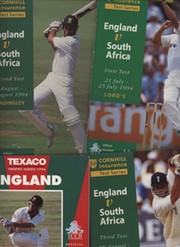 ENGLAND V SOUTH AFRICA 1994 CRICKET PROGRAMMES - SET OF 4
