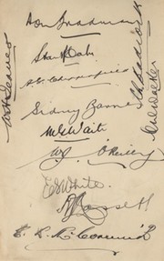 AUSTRALIA 1938 SIGNED CRICKET ALBUM PAGE 