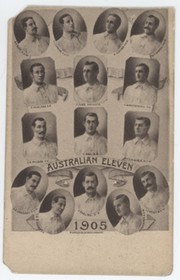 AUSTRALIAN CRICKET TEAM 1905 POSTCARD