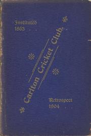 CARLTON CRICKET CLUB 1863-1904