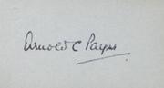ARNOLD C PAYNE (NORTHAMPTONSHIRE) CRICKET AUTOGRAPH