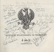 FRANKFURT V LONDON 1952 BOXING AUTOGRAPHS - INCLUDING YOUNG HENRY COOPER