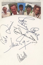 COMMENTARY BOX CRICKETERS 1989 AUTOGRAPHS