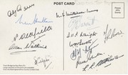 ENGLAND CRICKETERS 1930S-50S SIGNED POSTCARD