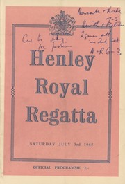 HENLEY ROYAL REGATTA 1965 OFFICIAL PROGRAMME