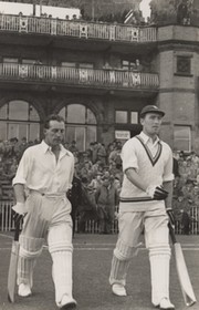 BILL EDRICH & DENIS COMPTON (OLD TRAFFORD) CRICKET PHOTOGRAPH