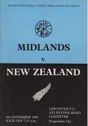 MIDLANDS V NEW ZEALAND 1983 RUGBY UNION PROGRAMME