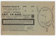 ENGLAND V AUSTRALIA 1948 (OVAL) CRICKET TICKET - THE DAY OF BRADMAN