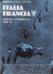 ITALY V FRANCE 1979 RUGBY UNION PROGRAMME