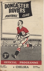 DONCASTER ROVERS V CHELSEA 1957-58 FOOTBALL PROGRAMME