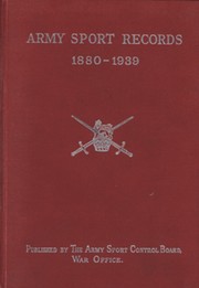 ARMY SPORT RECORDS 1880-1939