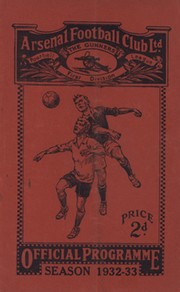 ARSENAL V ASTON VILLA 1932-33 FOOTBALL PROGRAMME