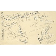 COVENTRY CITY 1956 SIGNED ALBUM PAGE