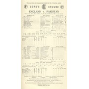 ENGLAND V PAKISTAN 1962 (LORD