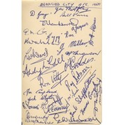 BRADFORD CITY FOOTBALL CLUB 1950 SIGNED ALBUM PAGE